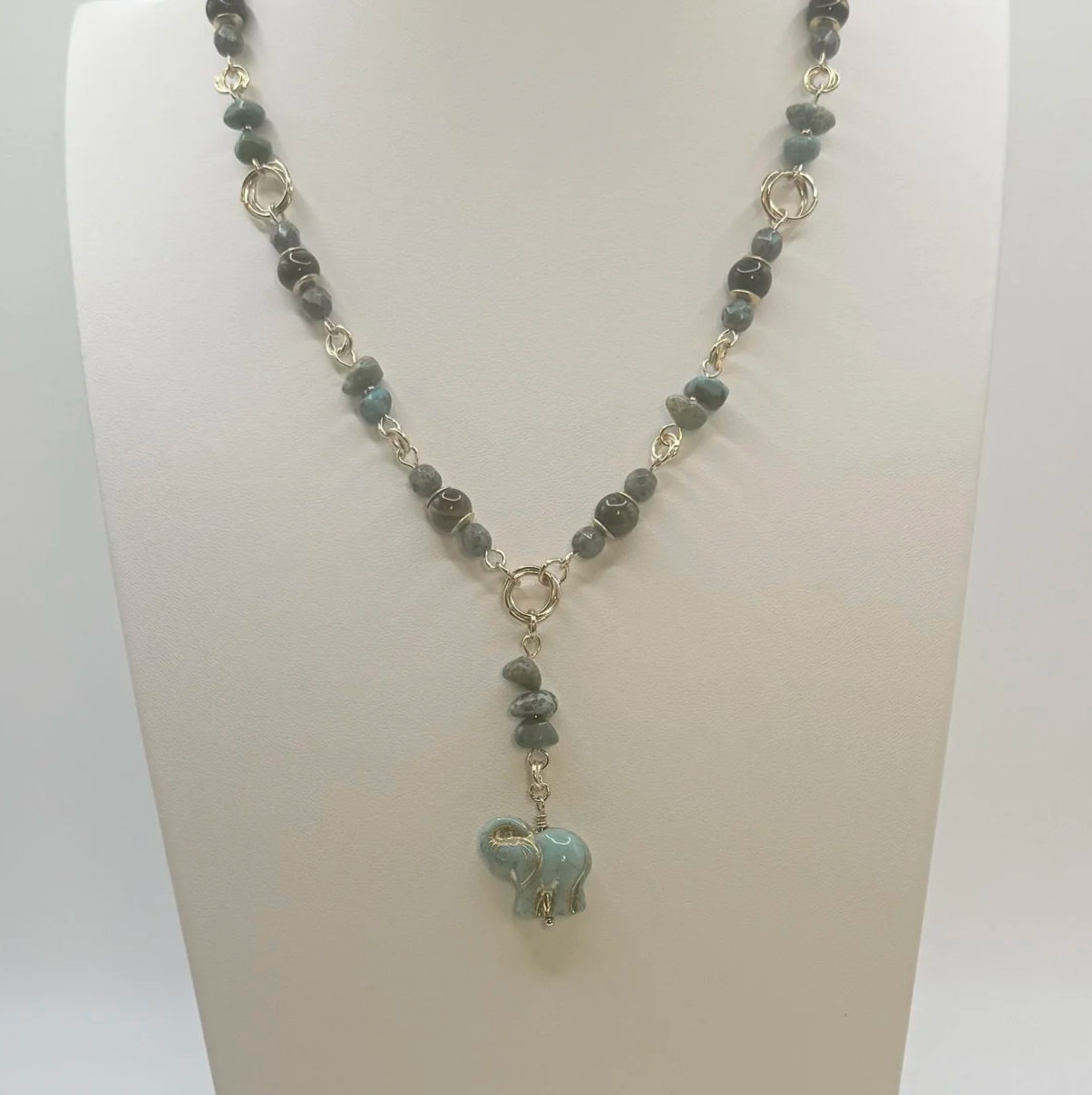 Turquoise Elephant Pendant Necklace