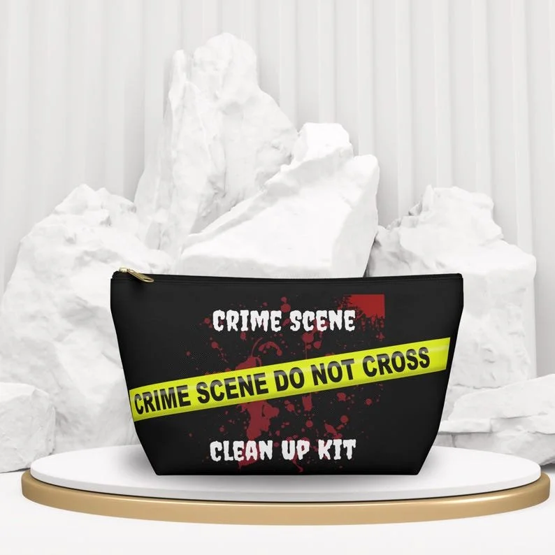 Crime Scene Clean Up Kit – Funny Period Essentials Bag for Feminine Hygiene Products & Emergency Supplies