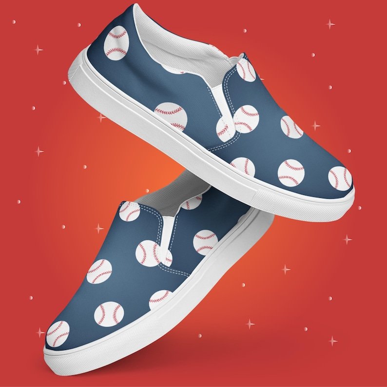 Pitch Perfect – Men's Baseball Slip-On Canvas Shoes