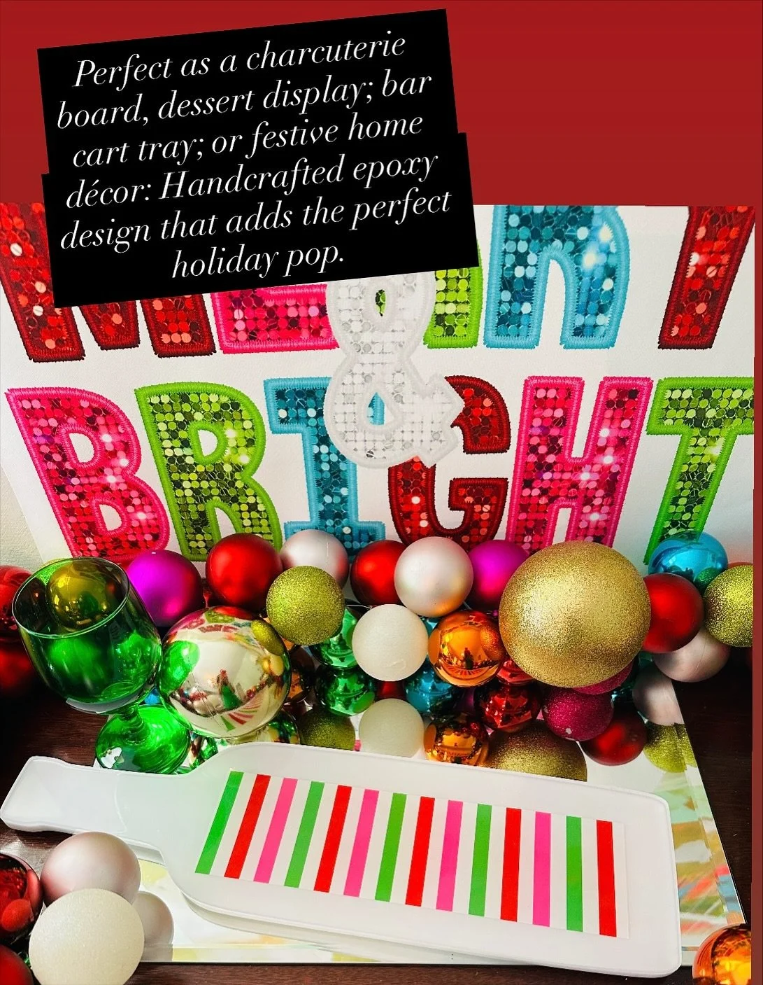 Some festive ideas to share 😉. Explore our limited Holiday Edition trays and start shopping! Website in bio.  #holiday  #christmasdecor #christmasentertaining #christmasgiftideas #holidayhosting #christmasshopping #shopsmall #partydecor #colorfuldec