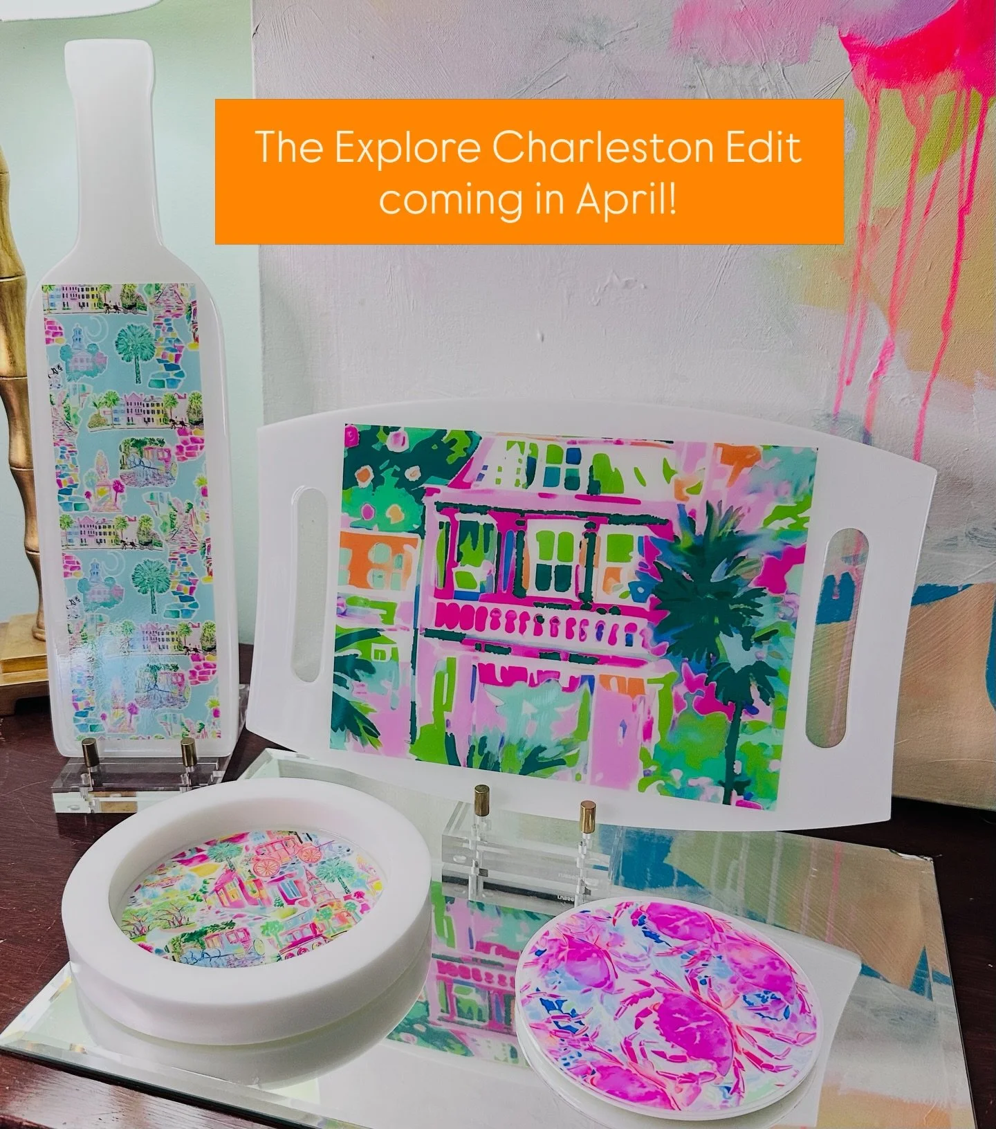 So excited to be apart of @explorecharleston. 🌴✨🌸. The Explore Charleston Collection is coming in April! Bringing back &ldquo;The Pink House&rdquo; 🙌🏻. Sign up on the website for notifications and updates. Link in bio.  #explorecharleston #charle