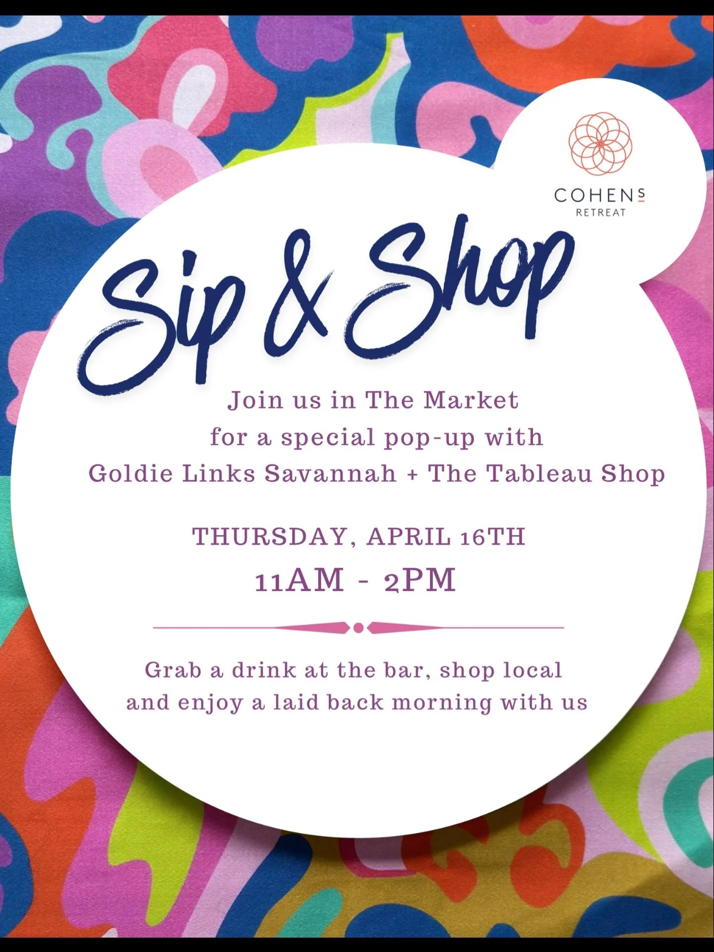 Super excited to be in beautiful Savannah @themarketatcohensretreat in a few weeks! 🛍️🎉🍷 Mark your calendars and come see us!