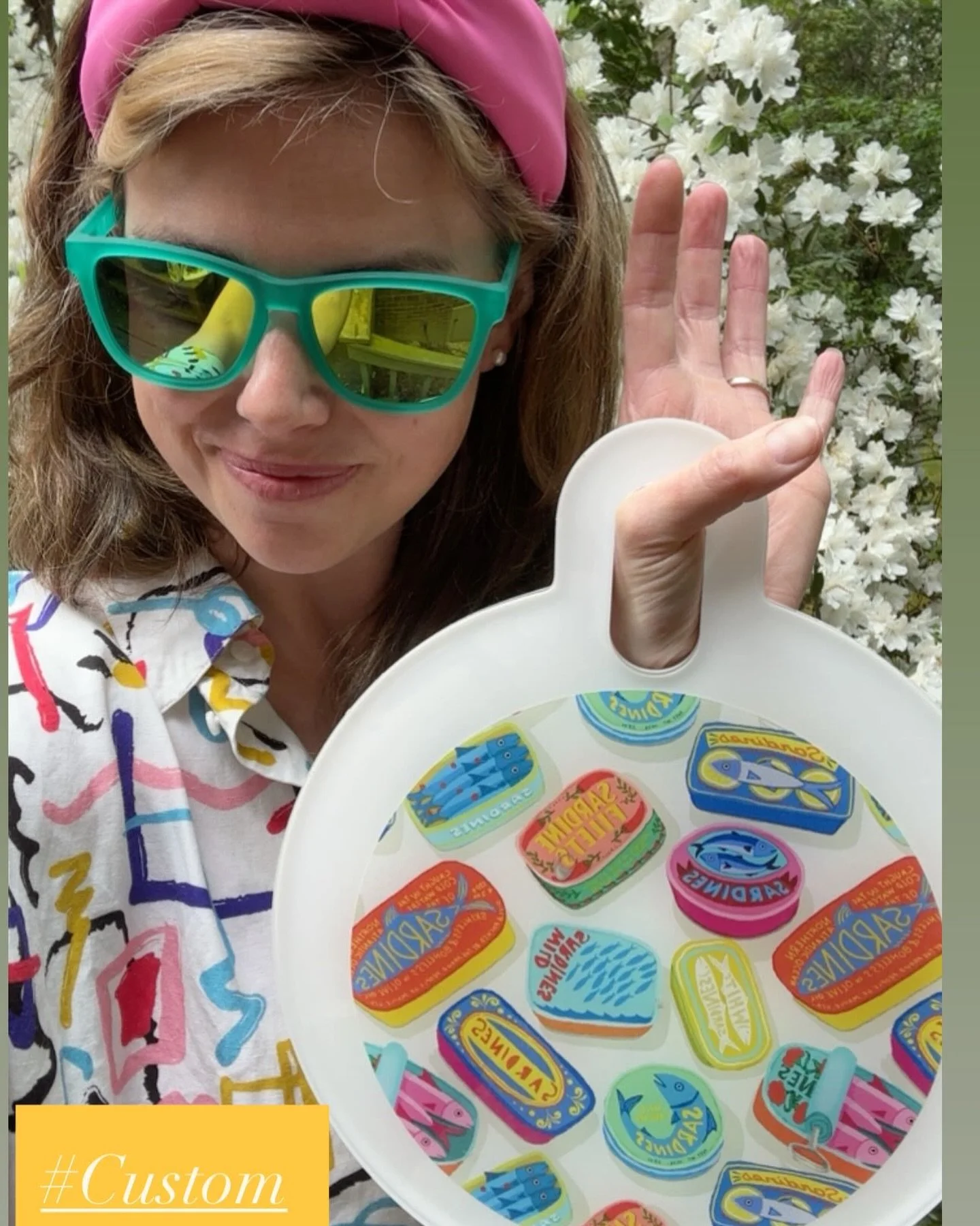 Because your table or friend deserves something as unique as you are ✨

Meet custom Tableau trays&mdash;where your vision turns into a statement piece. From playful prints (like this sardine moment 🐟) to colors, themes, or unique gifts.  DM to start