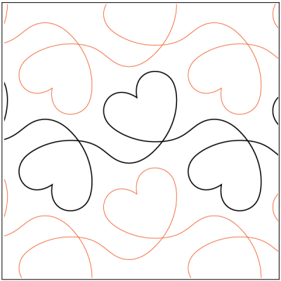 Dear Heart Custom 4 Inch Row Size-Perfect on Baby Quilts!