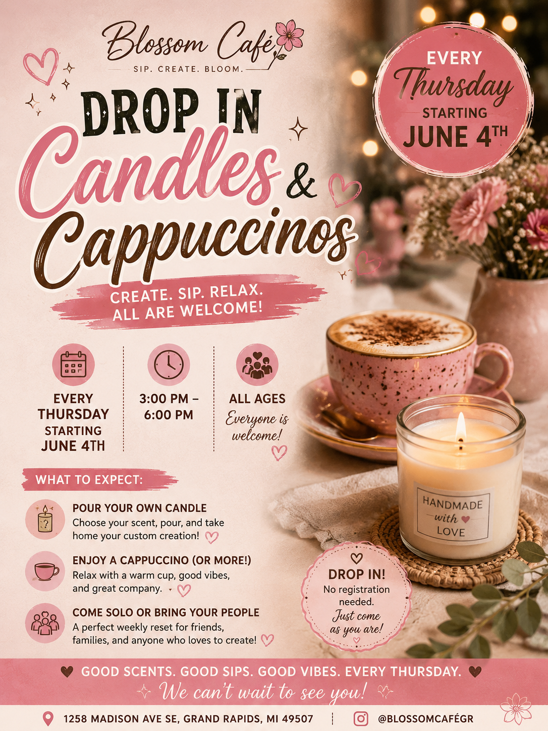 Drop In Candles &amp; Cappuccinos