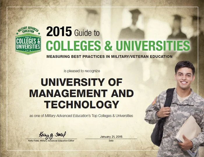UMT Named A "Top School" by Military Advanced Education for the 5th Consecutive Year