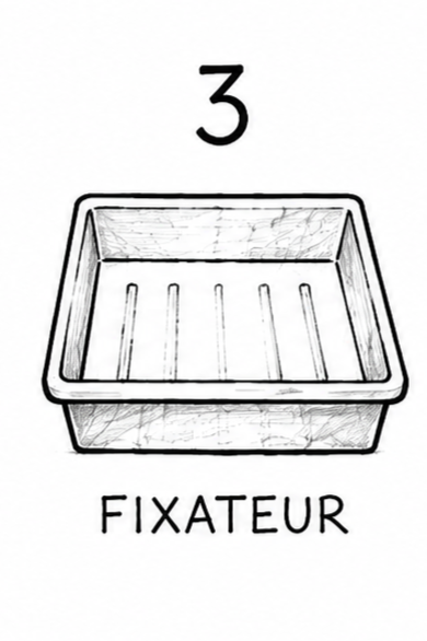 Un dessin géométrique d’un carré dont les sections sont divisées par des lignes verticales et horizontales et des cercles.