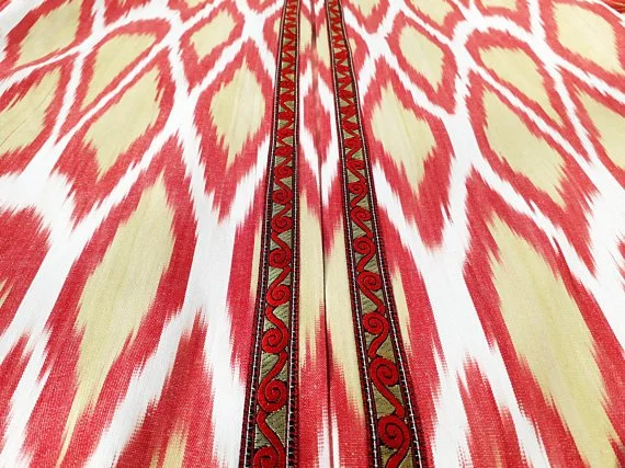 Ikat Coat in Red and Beige(5).jpg