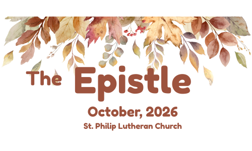 The Epistle Newsletter: October, 2026