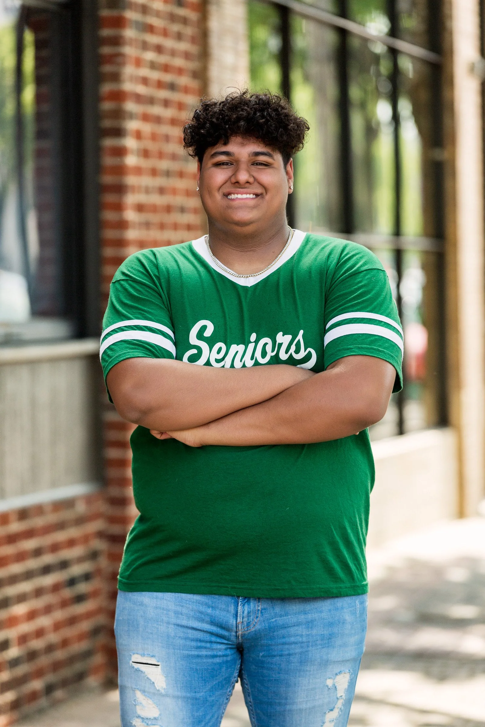 Senior lifestyle portrait with modern, clean composition.