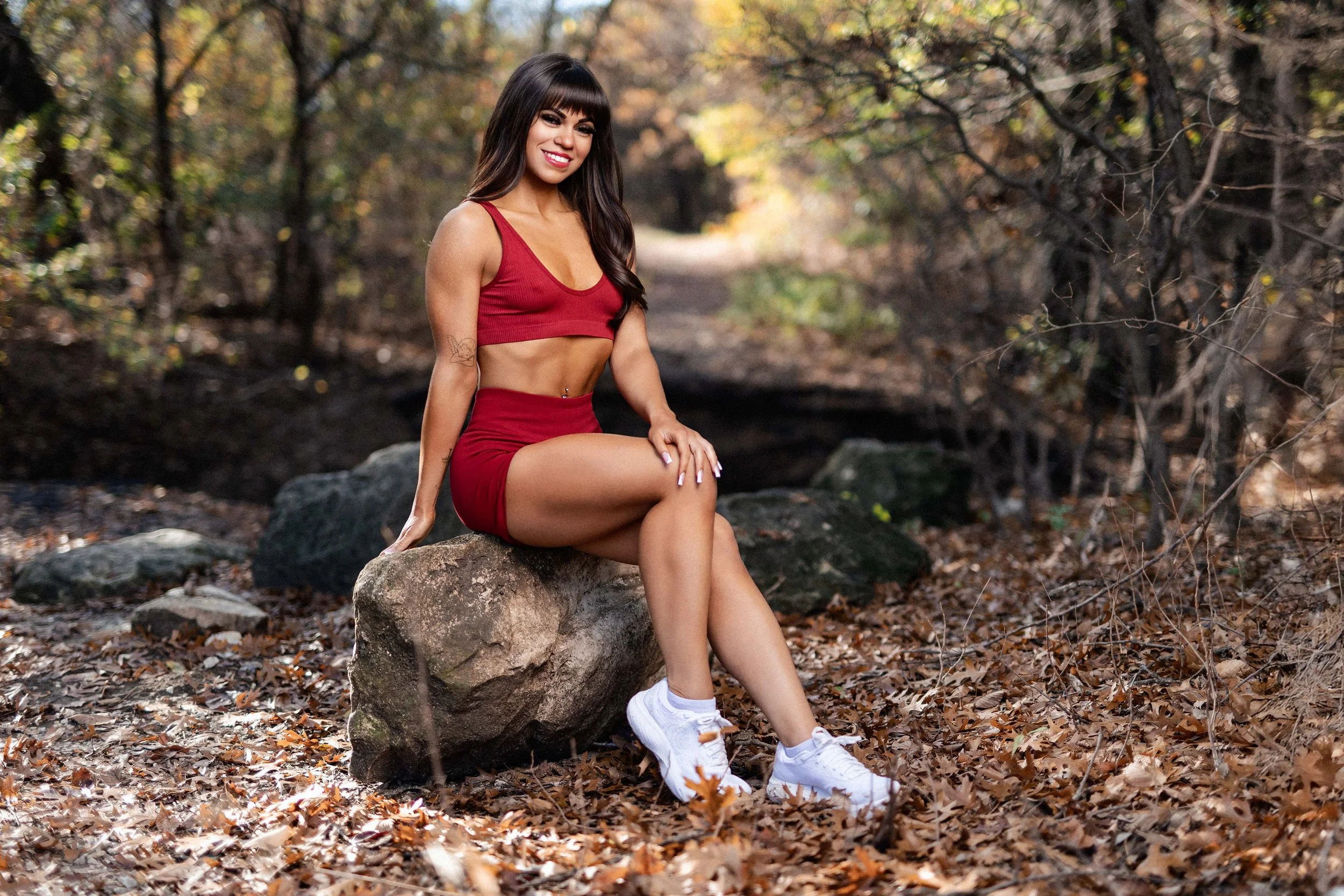 Lizzy’s First Fitness Photoshoot at Arbor Hills – A Fall Morning Well Spent