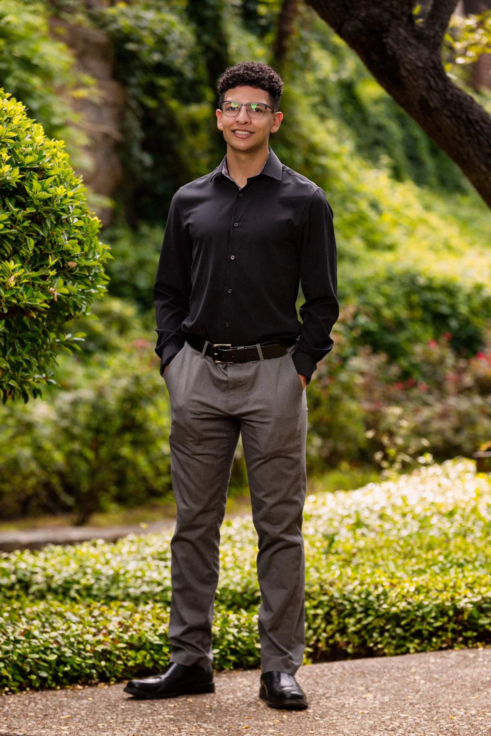 Modern senior portrait in Dallas highlighting strength and individuality.