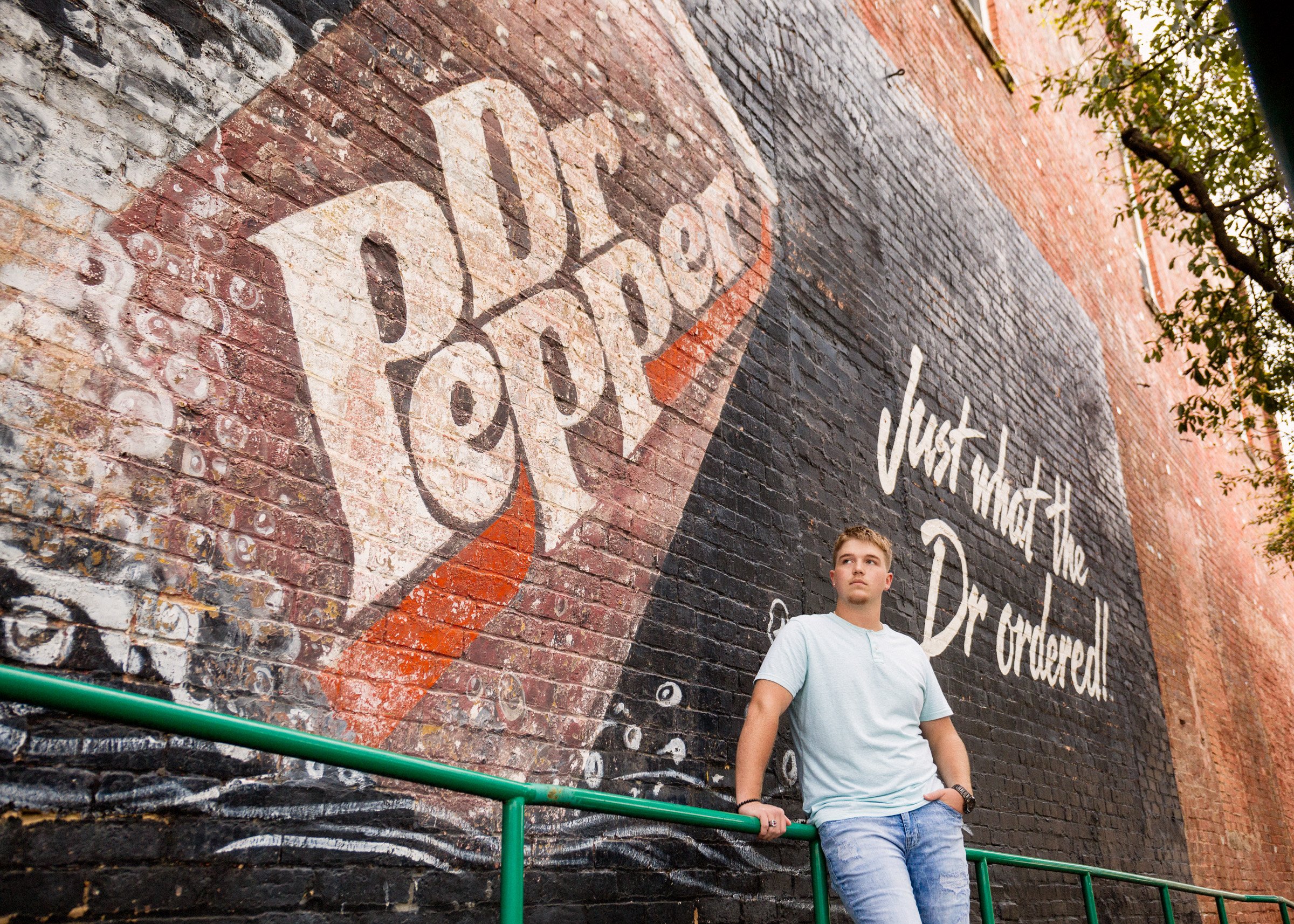 High school senior cap and gown portrait in Dallas.
