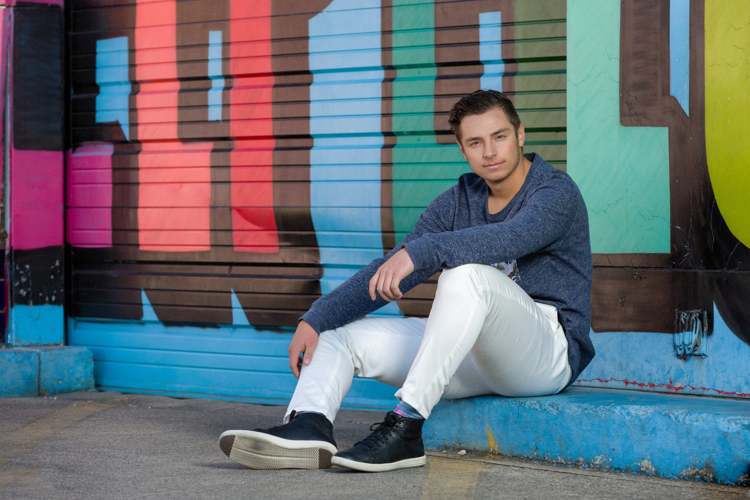 Athletic senior portrait showcasing strength and dedication.