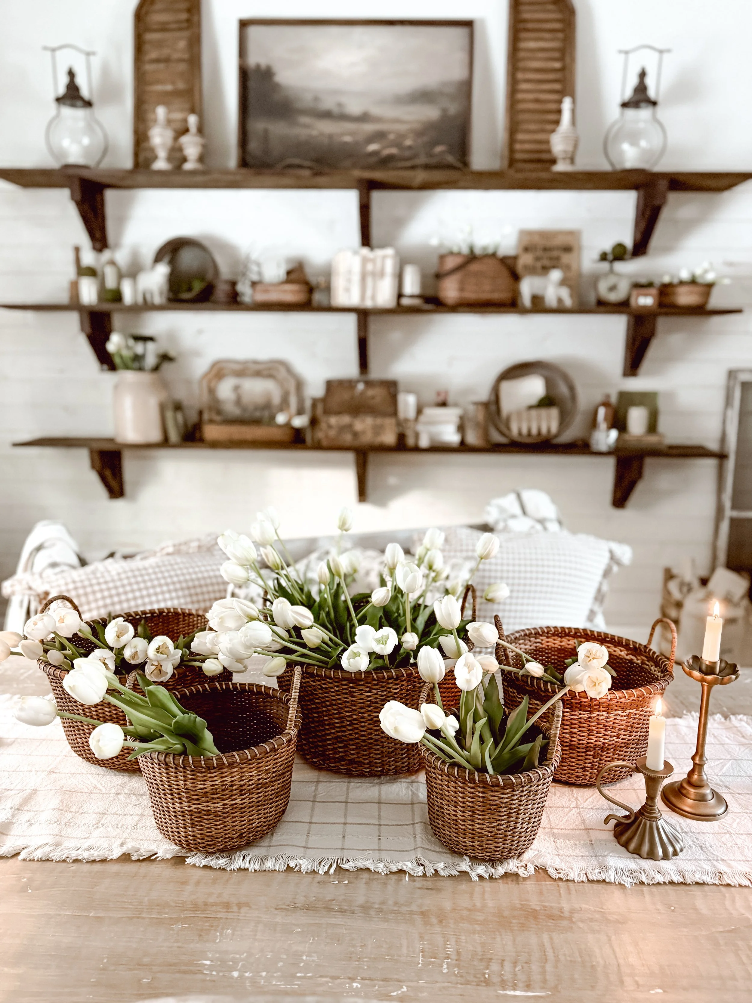The Beauty of Rattan: Styling with Antique Farm House Baskets