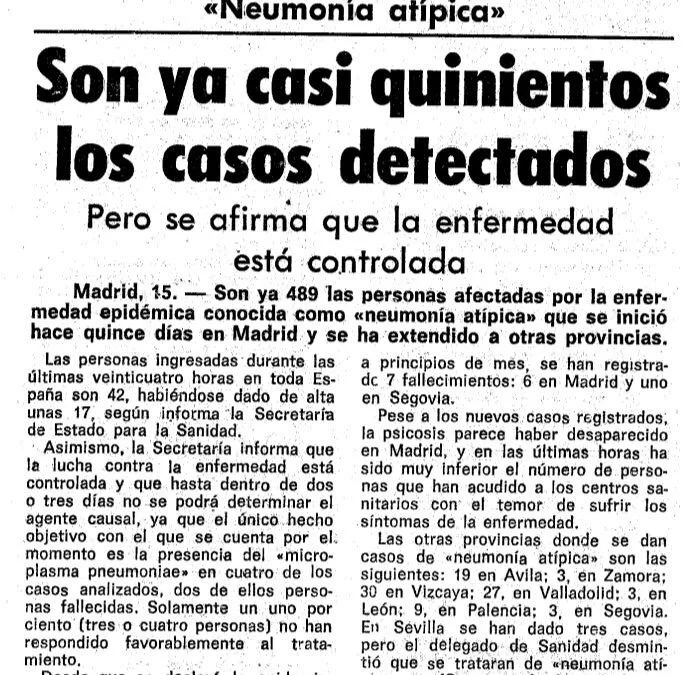 44 aniversario de la mayor intoxicación alimentaria de la historia de España