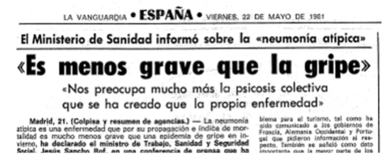 Recorte del diario «La Vanguardia» del 22 de mayo de 1981