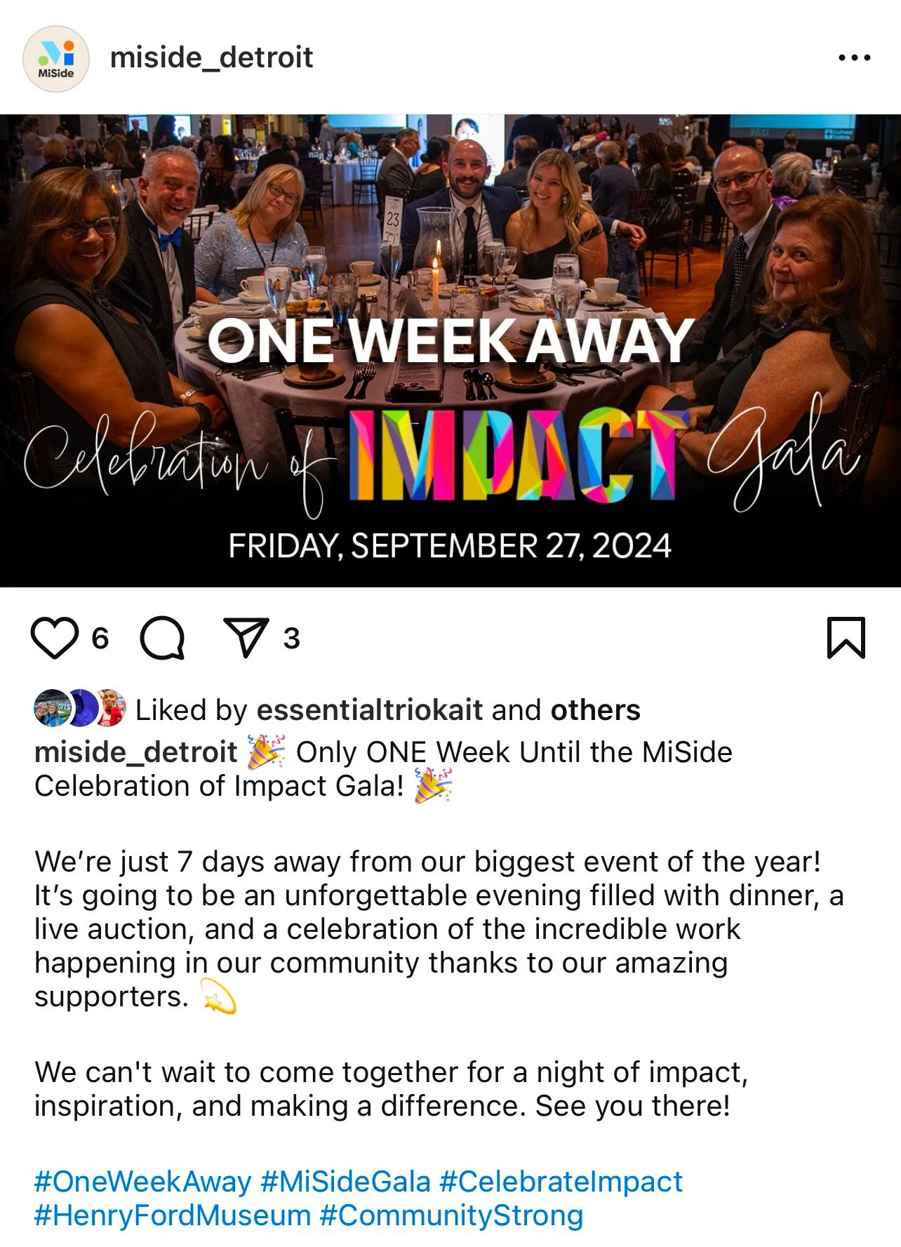 Social media countdown the week of the event