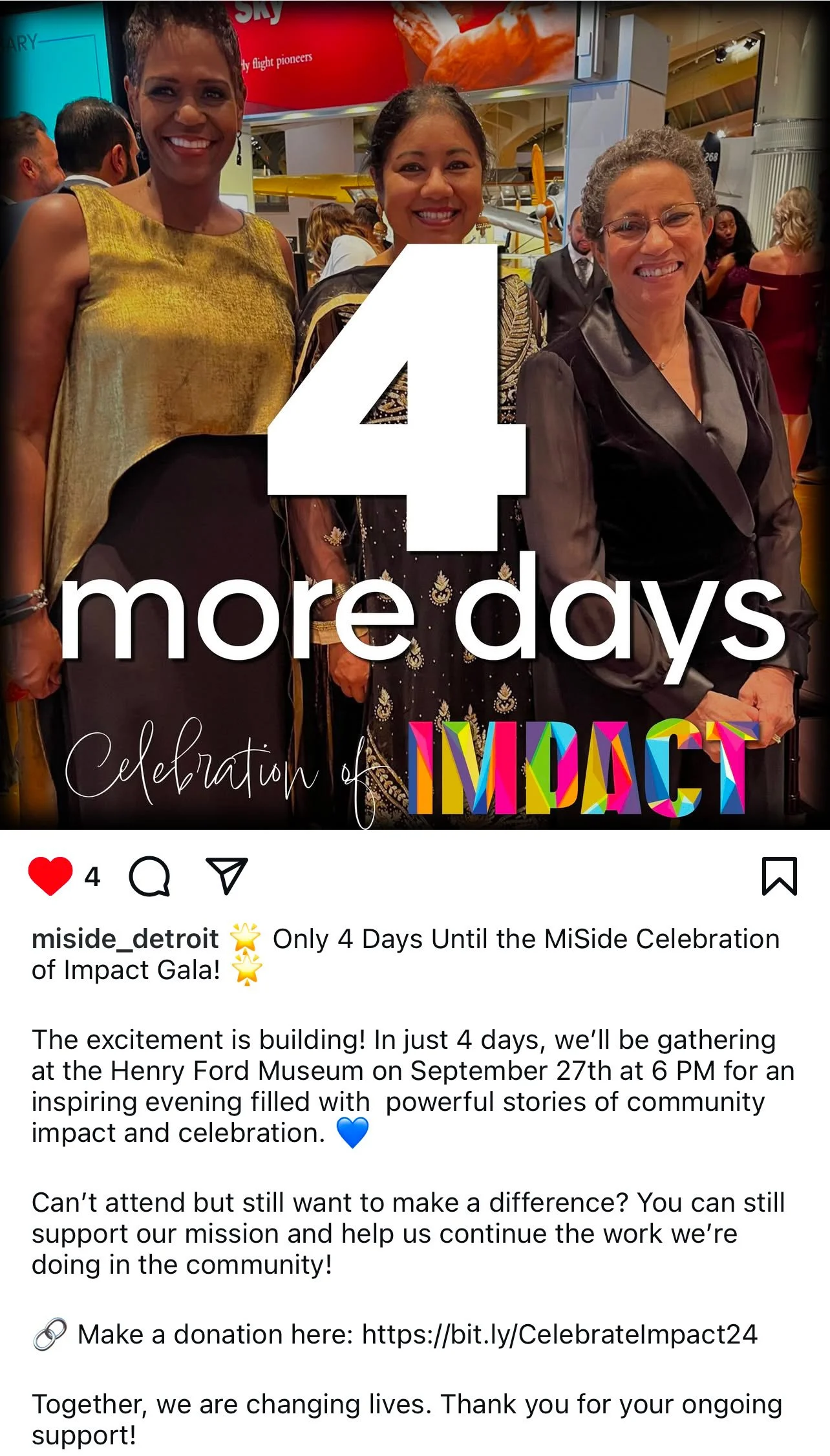 Social media countdown the week of the event