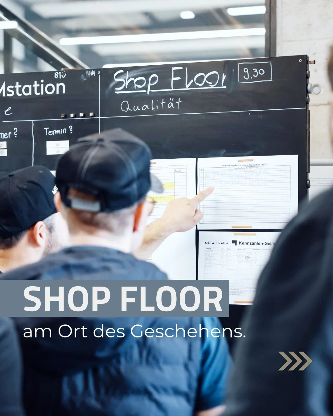 Shopfloor: Klarheit direkt am Ort des Geschehens 🔧

Shopfloor bedeutet: dorthin gehen, wo die Arbeit passiert.
Nicht im B&uuml;ro planen, sondern direkt in der Werkstatt, auf der Baustelle oder in der Produktion L&ouml;sungen finden.

Wie wird ein S