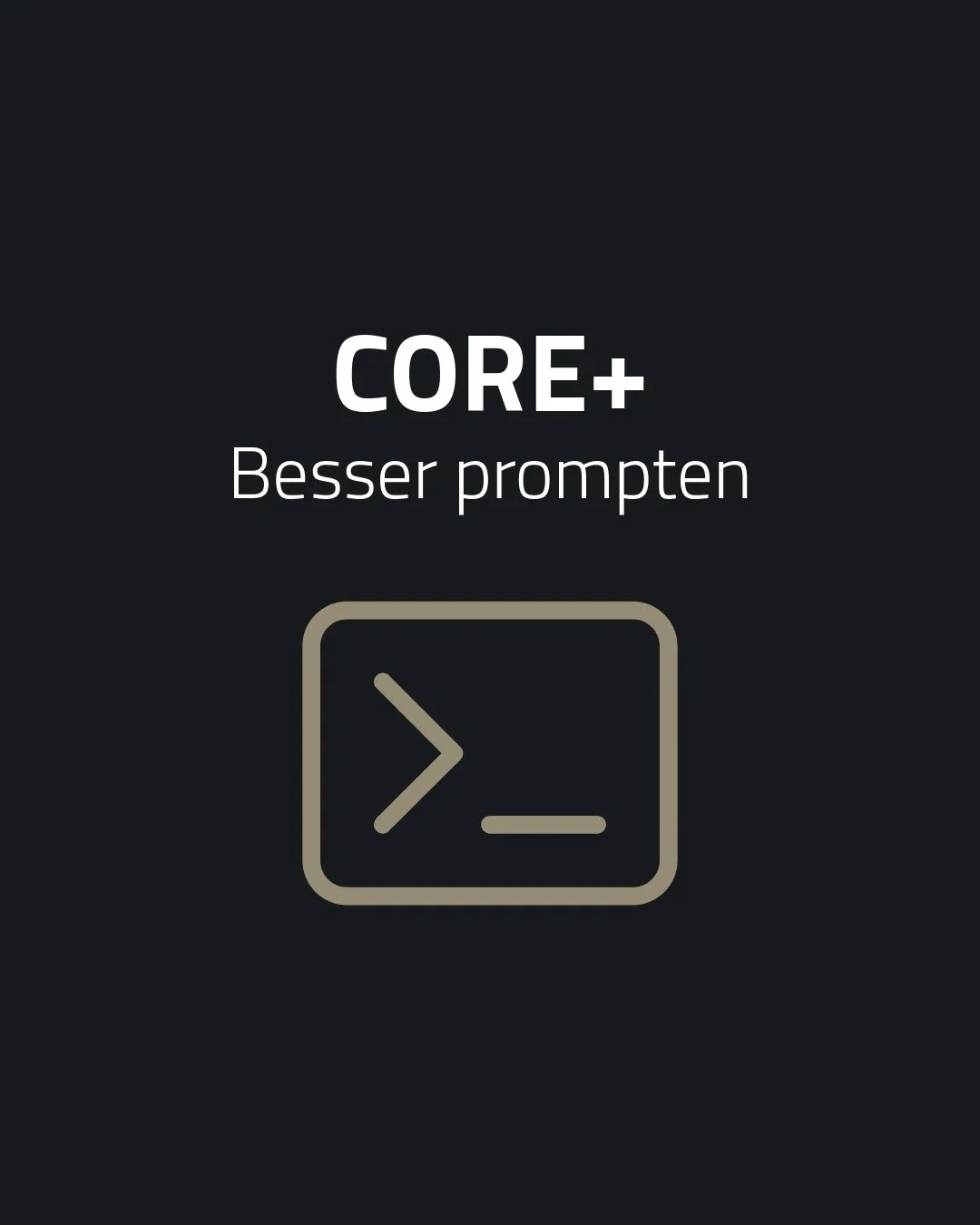 🎙️ CORE+ | Besser prompten

Viele nutzen heute KI. Doch nur wenige wissen, wie man wirklich gute Prompts schreibt.

Das Resultat sind oft Antworten, die zu allgemein, zu unklar oder zu oberfl&auml;chlich sind.

Im Podcast mit @chrisbeyeler sprechen 