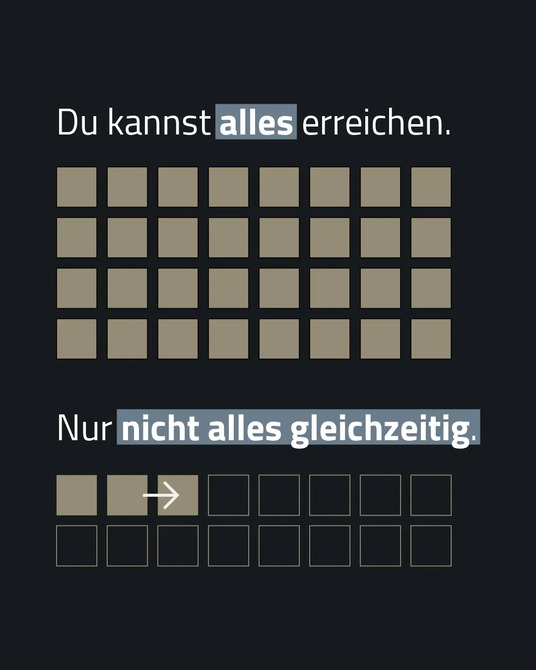 Zu viele Ideen. Zu wenig FOKUS.

Ich schreibe diese Posts nicht, weil ich FOKUS perfekt beherrsche.

Ganz im Gegenteil.

Ich habe st&auml;ndig neue Ideen. Sehe Chancen. Starte Projekte. M&ouml;chte Dinge ausprobieren, verbessern und aufbauen.

Das is