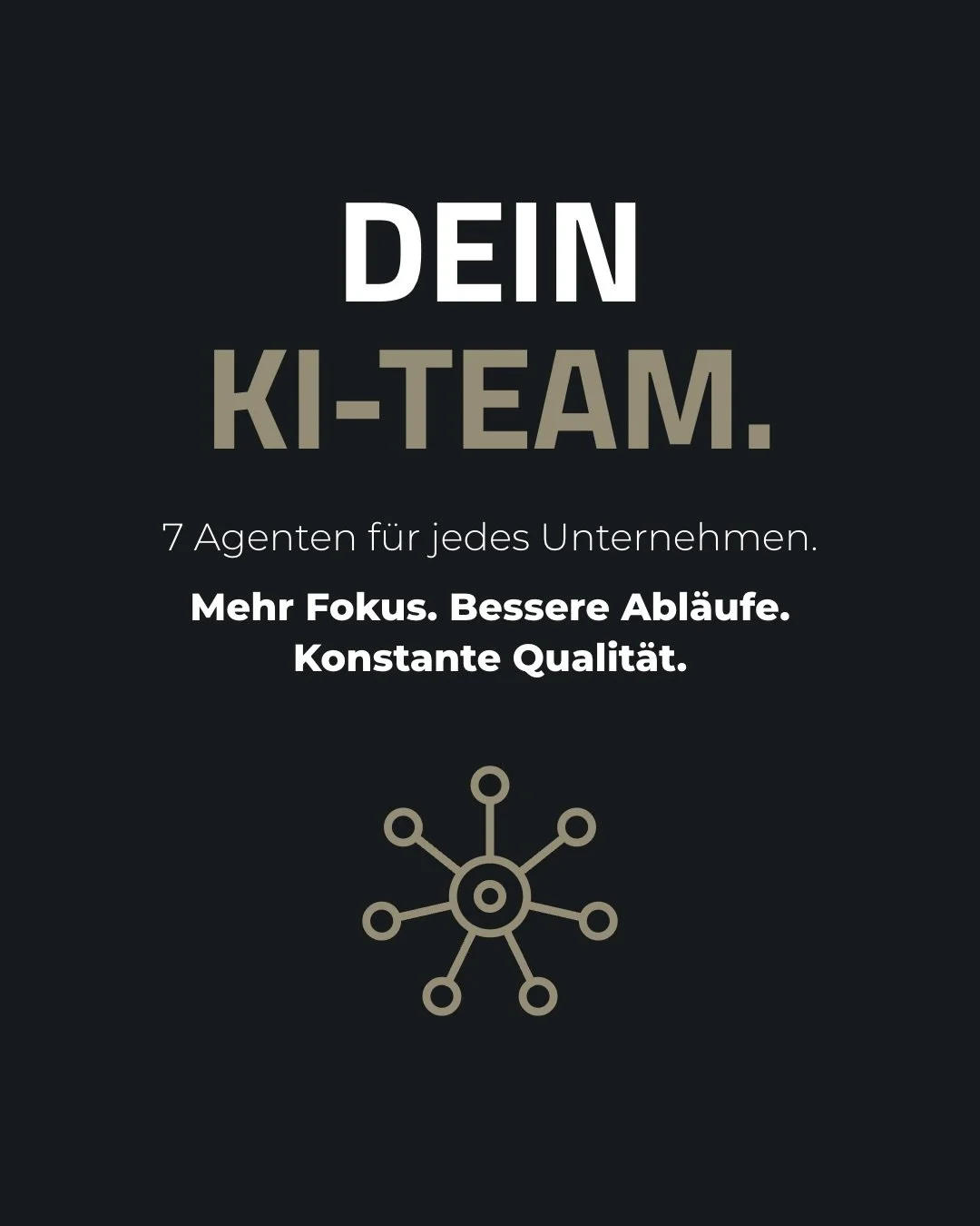 DEIN KI-TEAM

Ich glaube, wir denken bei KI noch viel zu oft in Tools:
ChatGPT. Claude. Gemini.

Viel spannender finde ich die Frage:

Wie w&uuml;rde dein pers&ouml;nliches KI-Team aussehen?

Ich baue mir aktuell genau das Schritt f&uuml;r Schritt au