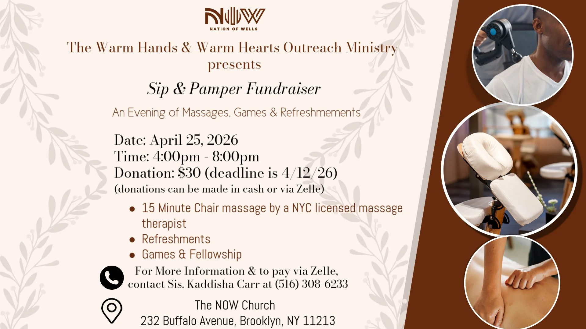 Sip & Pamper Fundraiser