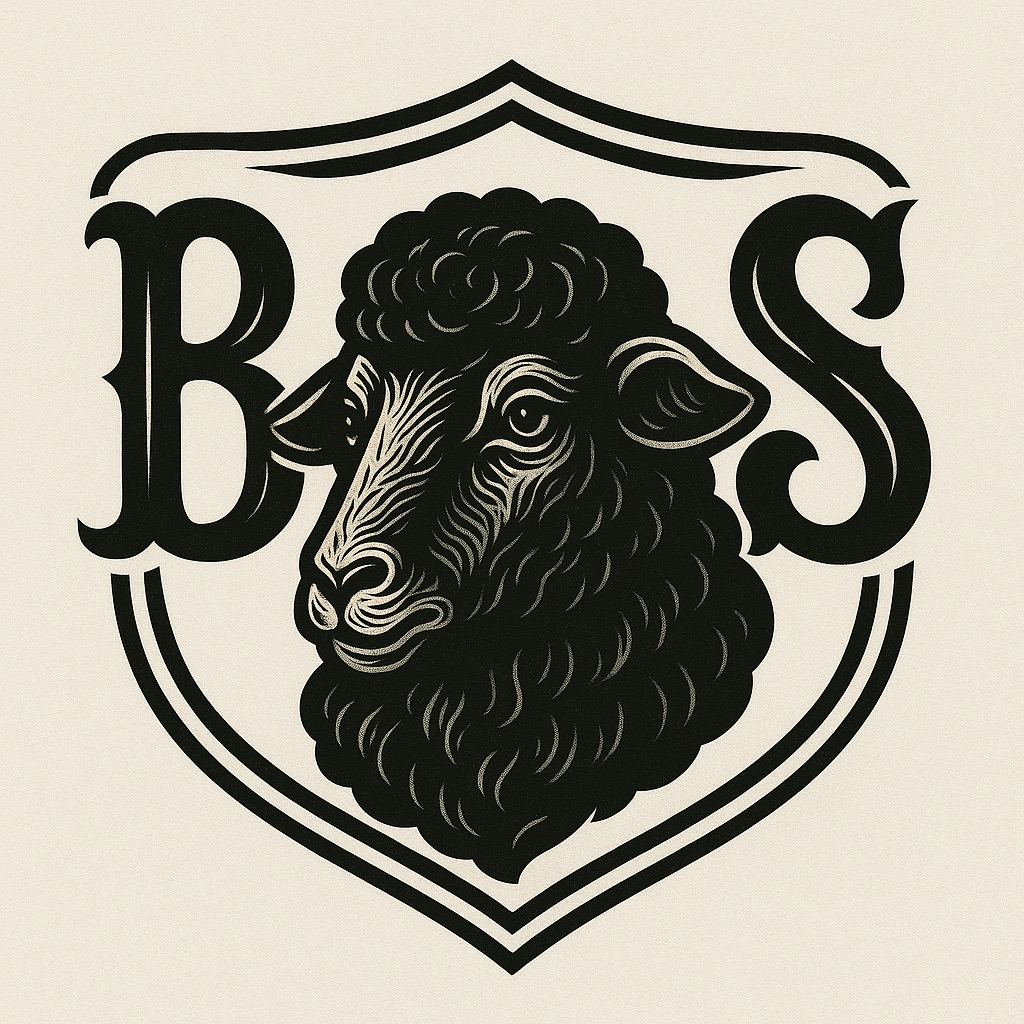 BS Family Style logo with the letters B and S surrounding a sheep illustration.