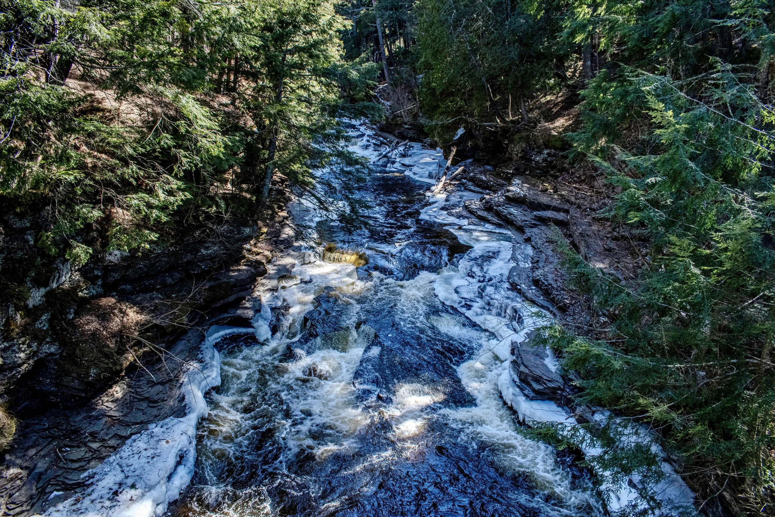 The Presque Isle river in the Porcupine Mountains Wilderness State Park in Upper Michigan.