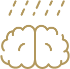 Brain with rain on top
