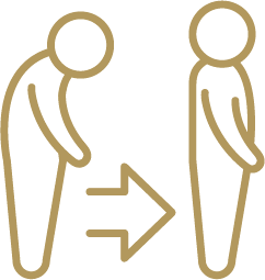 Comparison between bad and good posture