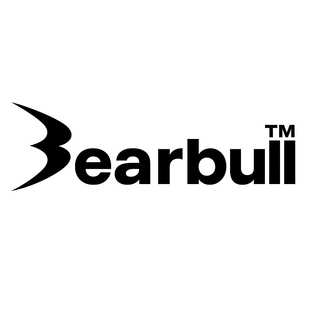 Black and white logo of the Bearbu brand, featuring a stylized bear face above the text 'Bearbull' with a small TM symbol.