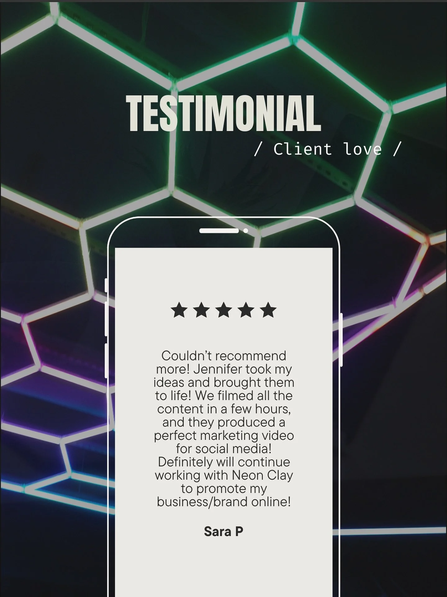 Proof that one great shoot can change your whole online presence 💡

&ldquo;We filmed all the content in just a few hours &mdash; and they produced a perfect marketing video for social media!&rdquo;

That&rsquo;s what we love to do: bring your ideas 