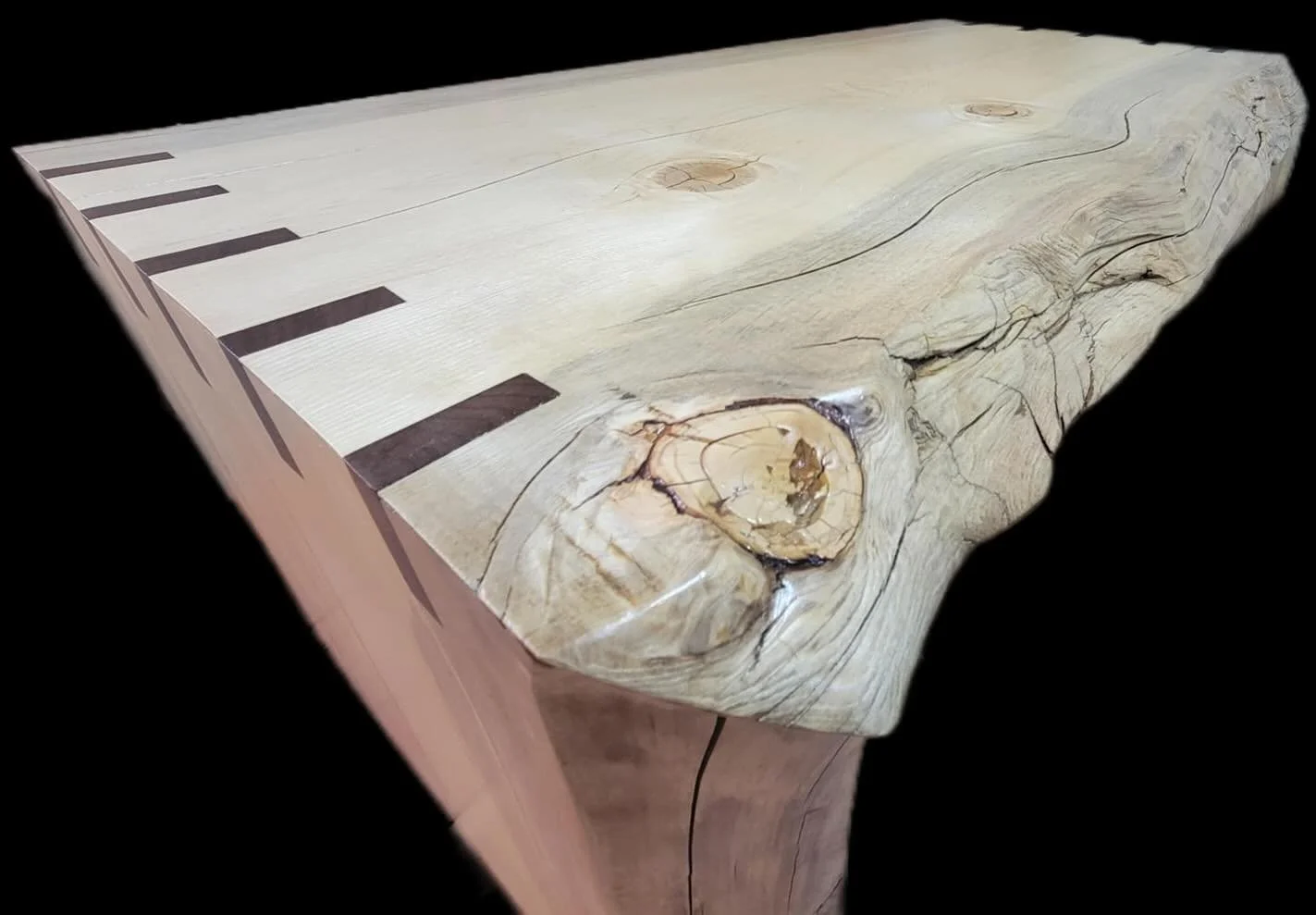 Waterfall Douglass Fir with walnut spline joinery