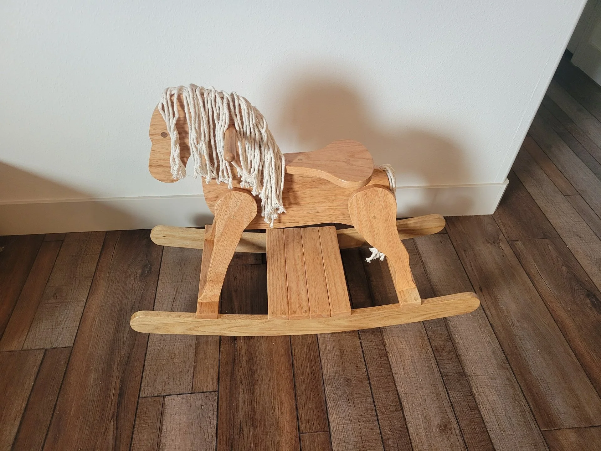 Red Oak Amish Style Rocking Horse