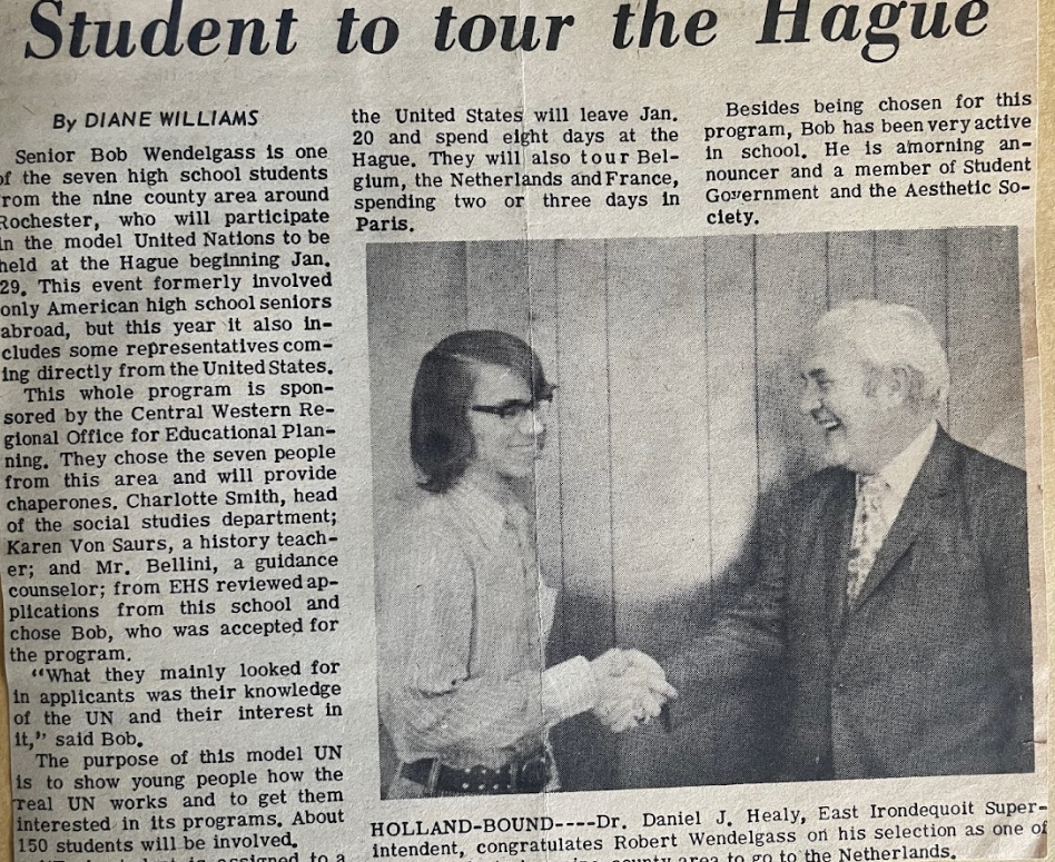 Model UN Participant Bob Wendelglass