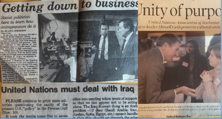 Montage of news clippings of UNAR Programming 