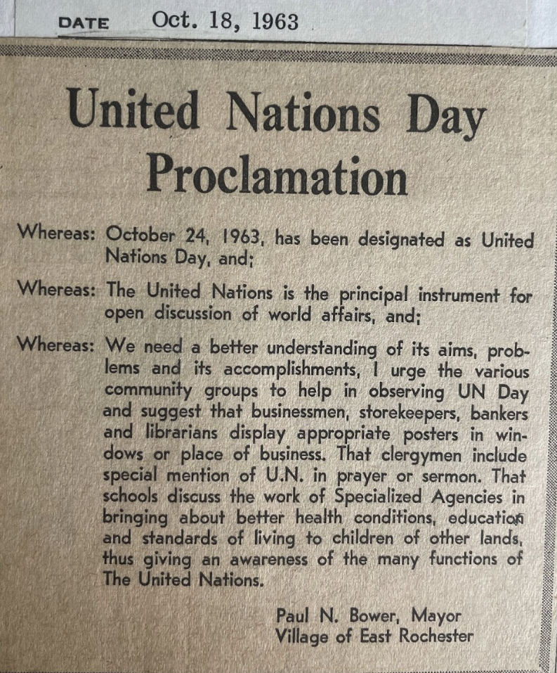UN Day Proclamation 
