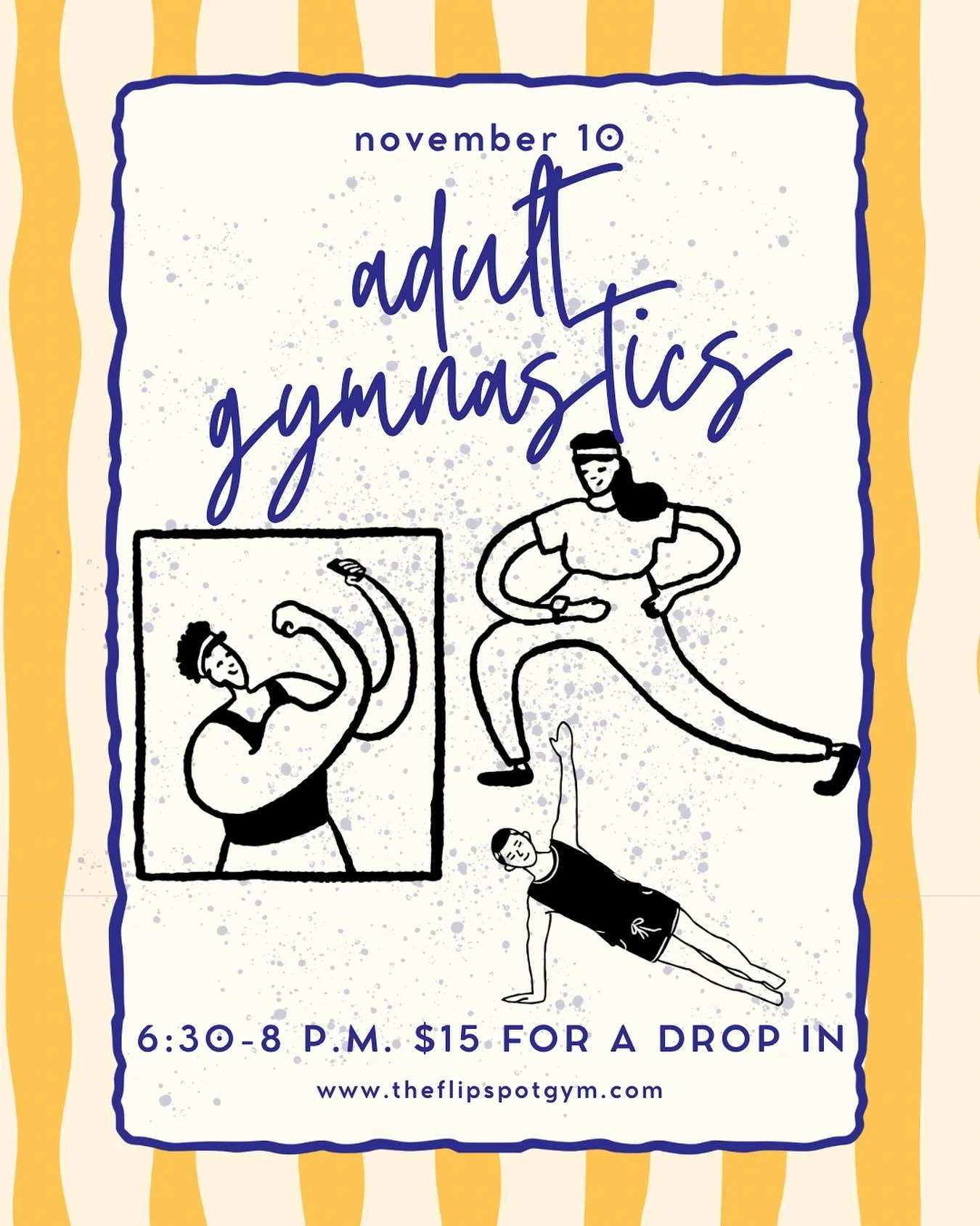 ✨ Adults deserve to flip too! Join us for Adult Gymnastics on November 10 from 6:30&ndash;8 PM &mdash; $15 drop-in! No experience needed, just good vibes. To register please call or text (706)891-4538 or send us a dm!💪🤸&zwj;♀️
.
.
.
#adultfitness #