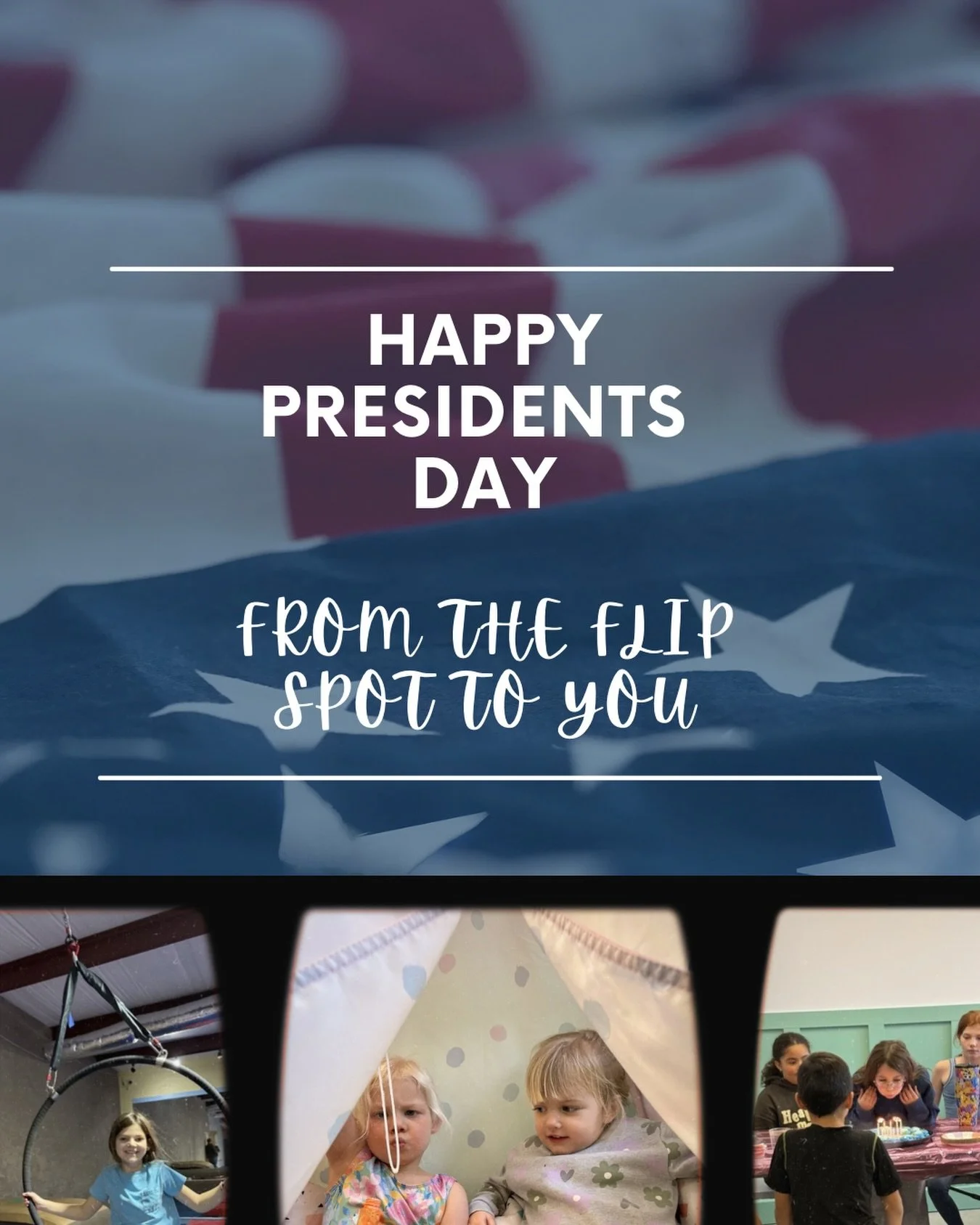 Flipping into Presidents Day with our favorite crew 🤸&zwj;♀️🇺🇸

#PresidentsDayFun #FlipTime #TinyGymnasts #KidsBeingKids #ActiveKids