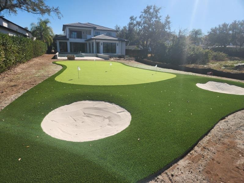 backyard golf course greens for golf practice