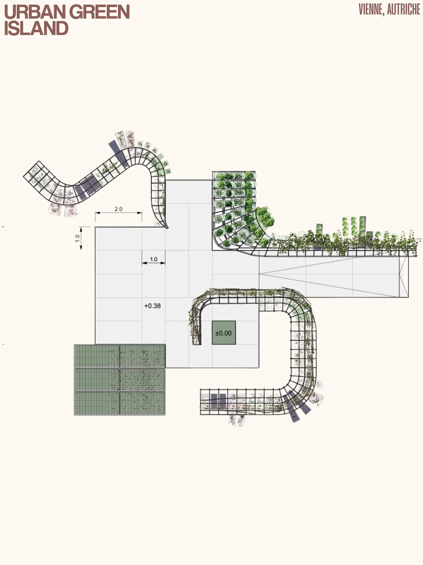 &Agrave; Vienne, le bureau OpenFields a con&ccedil;u &laquo;&nbsp;Urban Green Island&nbsp;&raquo;, un projet temporaire qui transforme un espace urbain en pocket garden. Ce lieu est pens&eacute; comme une respiration au milieu de la ville, o&ugrave; 