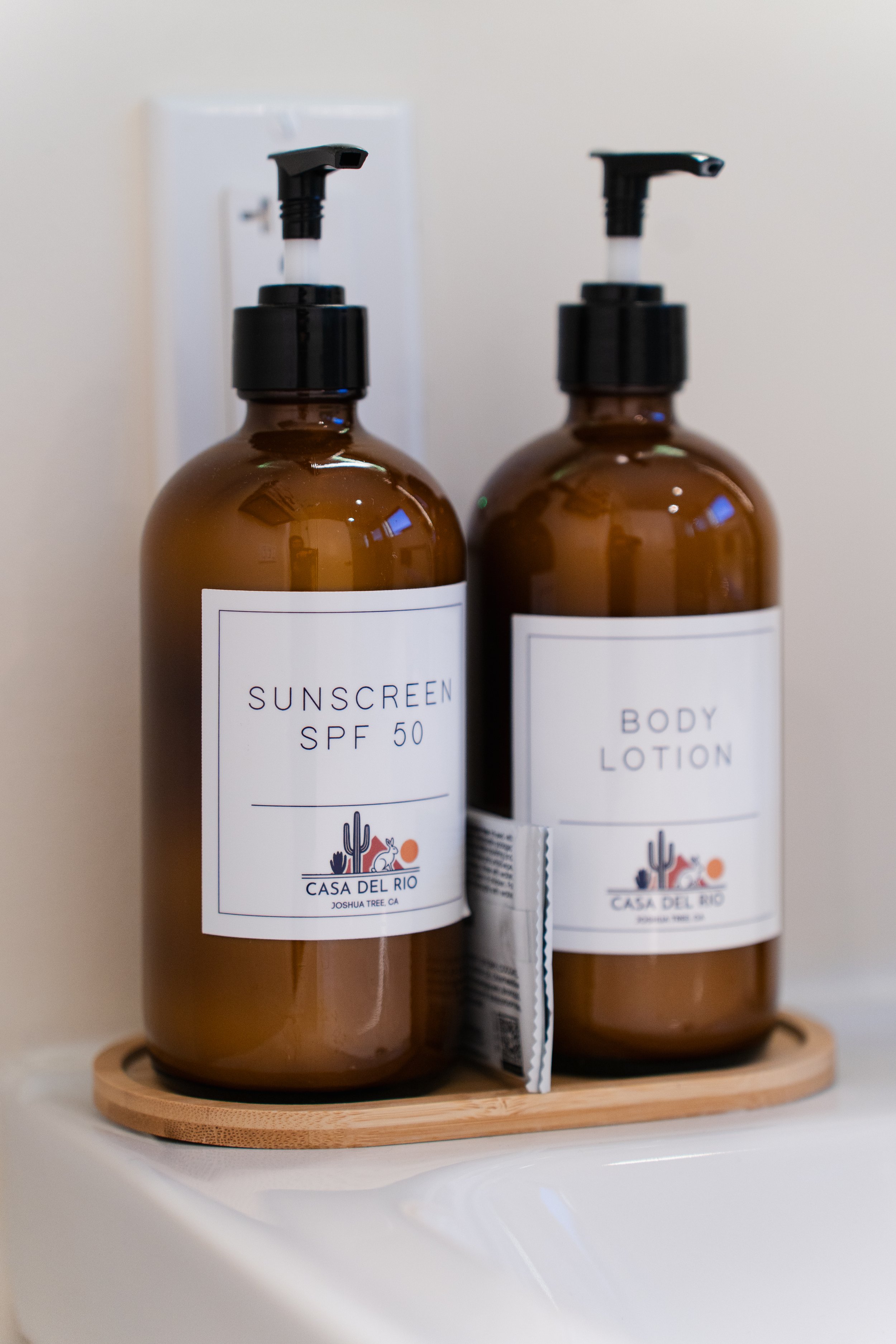 Unscented sunscreen and lotions provided.