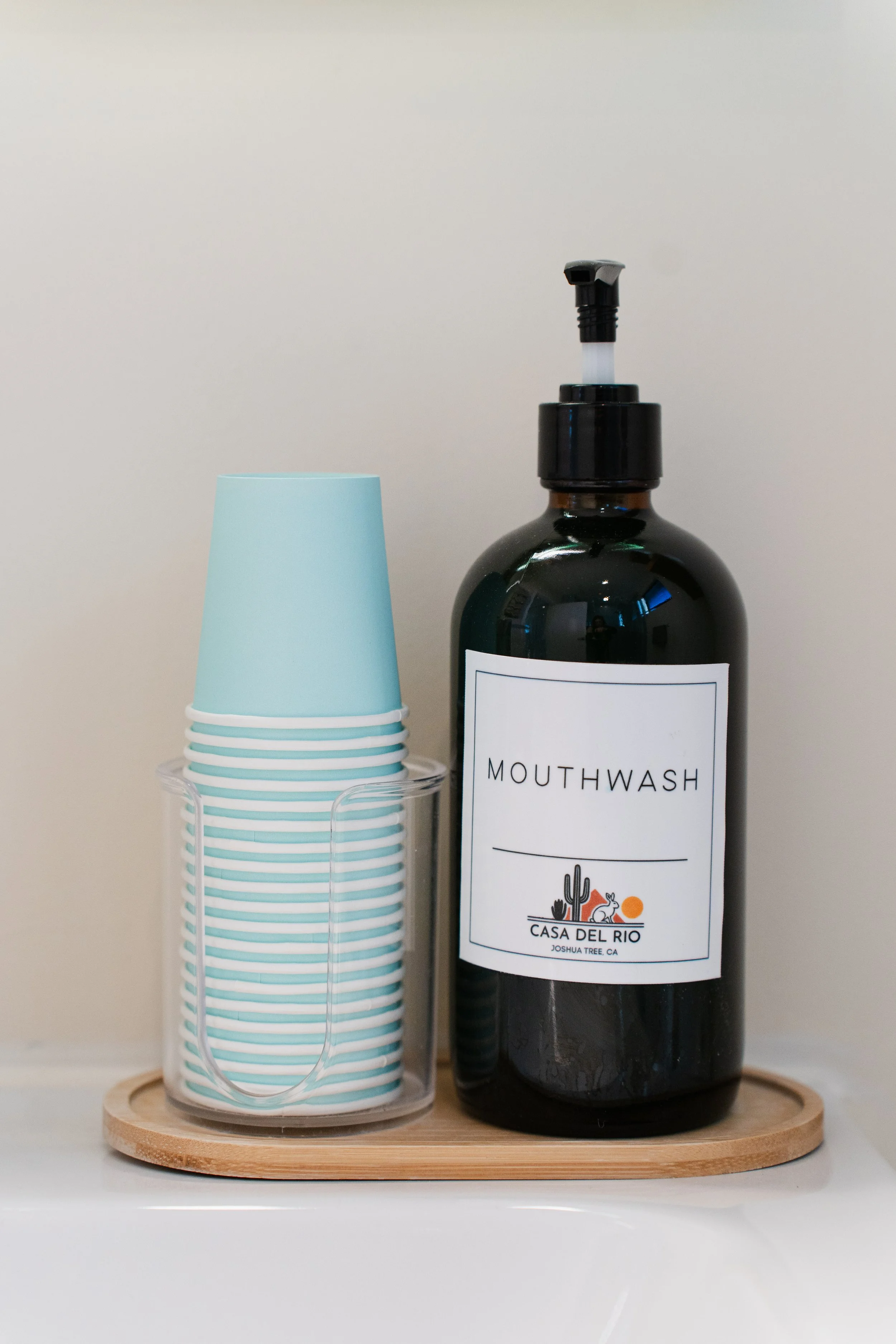 Mouthwash provided in both bathrooms.