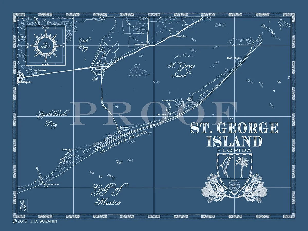 Map of St. George Island