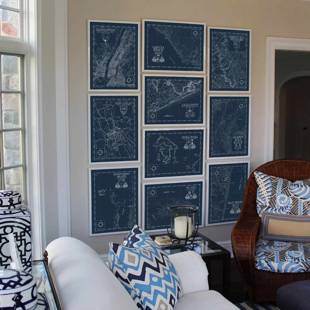 The Travel Gallery Wall Trend: How to Create a Meaningful Collection of Custom Maps