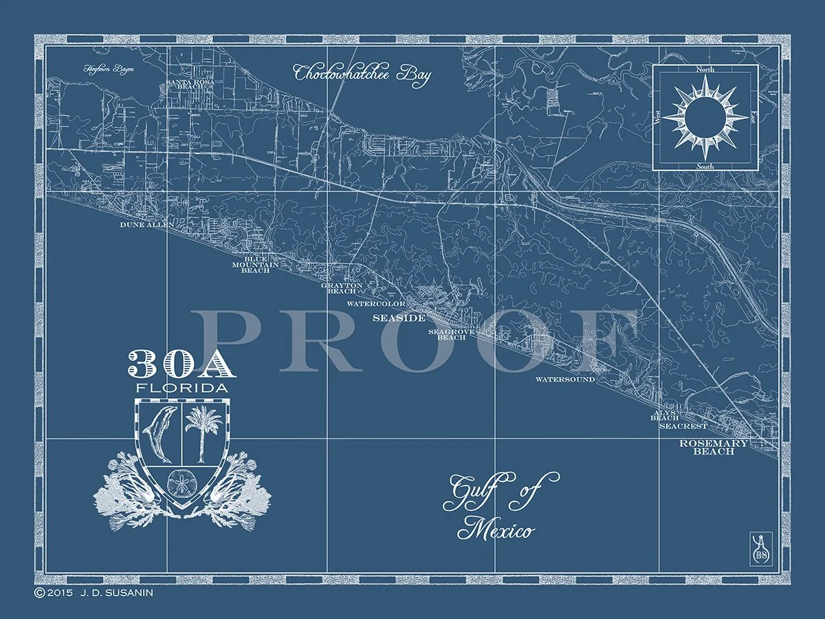 Map of 30A Florida