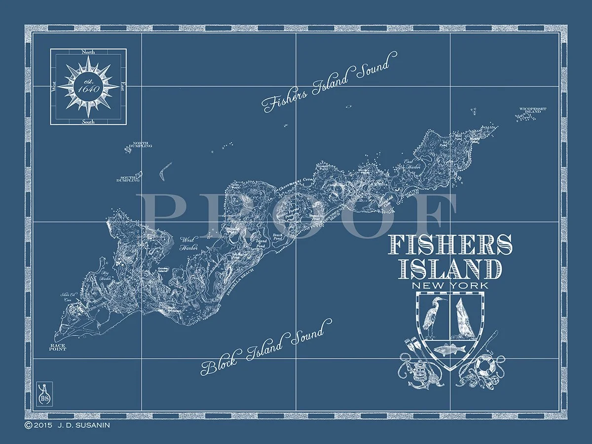 Map of Fishers Island