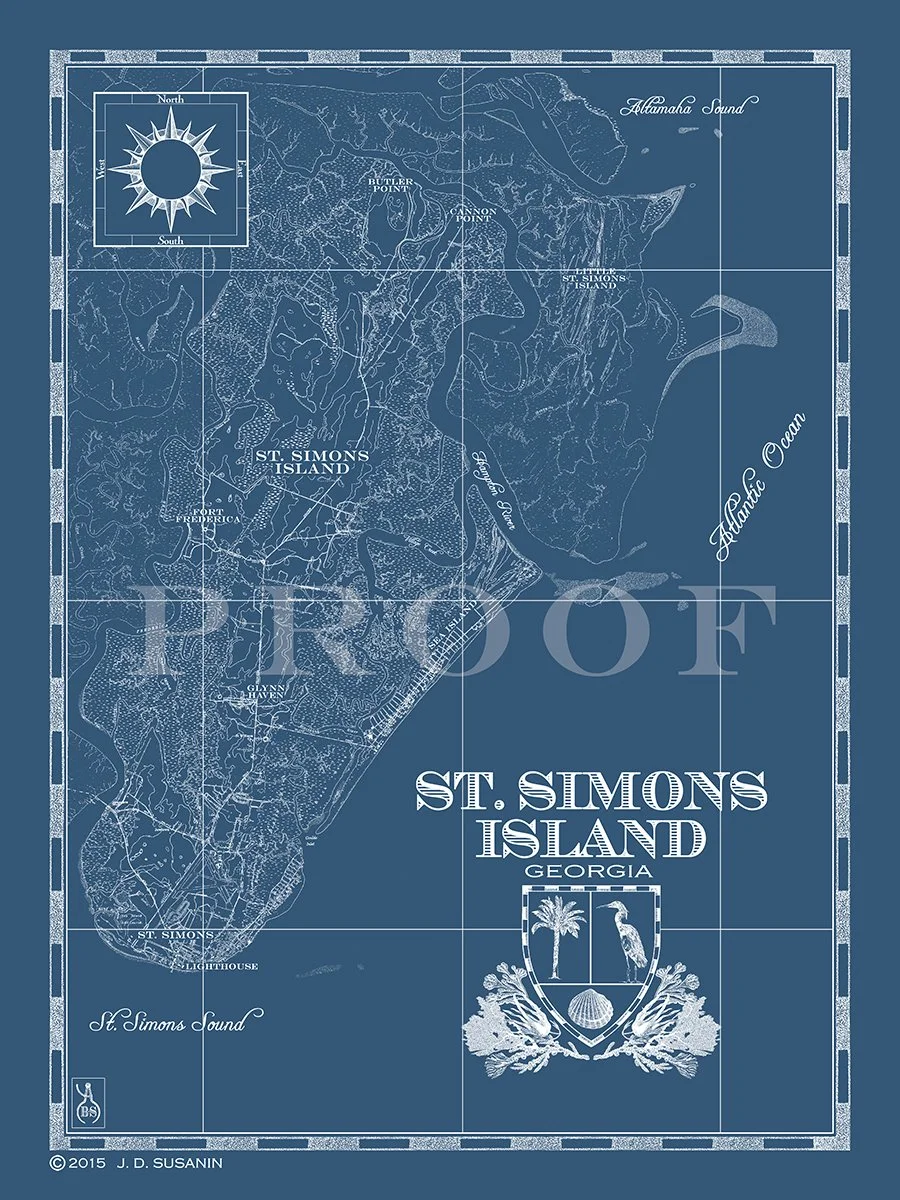 Map of St. Simons Island